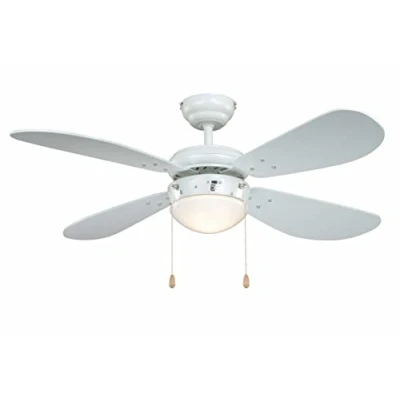Afbeelding van Plafondventilator met verlichting Classic, behuizing wit, vleugelkleur 107 cm