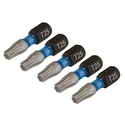Afbeelding van Draper 05494 TX Star Impact Schroevendraaier Bits, T25 x 25mm (Pack van 5)