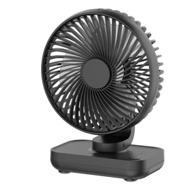 Afbeelding van Joneytech Oplaadbare bureauventilator, 4000 mAh USB batterijgevoede draagbare stille tafelventilator met 4 snelheden, krachtige koeldesktop, kleine elektronische ventilator voor thuiskantoor,