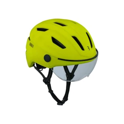 Afbeelding van BBB Cycling Move Faceshield Transparant E bike Helm Speed Pedelec Elektrische Fiets Snorfiets Neon Geel Maat M BHE 57