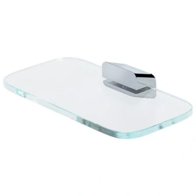 Afbeelding van Geesa shift planchet zeephouder chroom transparant glas 919903 02