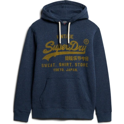 Afbeelding van Superdry Mannen Hoodie met Classic Vintage logo Blauw Grootte: Xxl