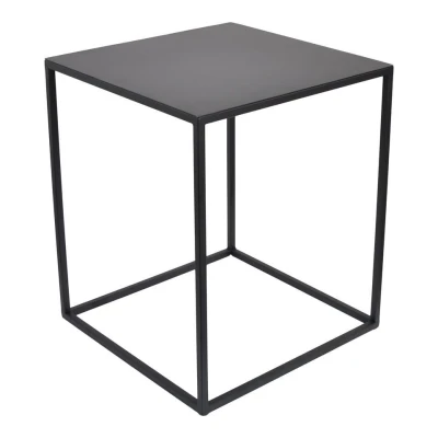 Afbeelding van LOFT42 Aron Bijzettafel vierkant zwart metaal 38x38x40