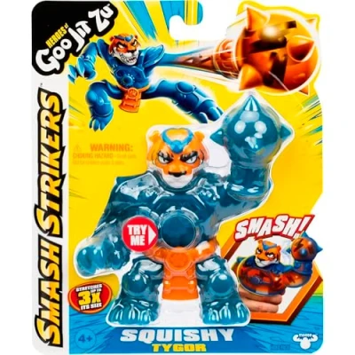 Afbeelding van BANDAI CO42795 Heroes van Goo JIT naar actiefiguur, ontdek de nieuwe Smash Strikers figuur Tygor, kneden en rekken, meerkleurig