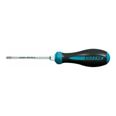 Afbeelding van HAZET 802 PH2 Werkplaats Kruiskop schroevendraaier PH 2 Koplengte: 100 mm DIN ISO 8764 1,