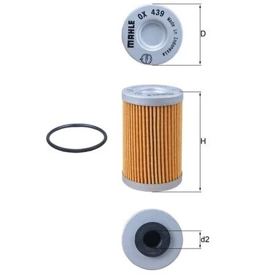 Afbeelding van Oliefilter MAHLE ORIGINAL OX 439D