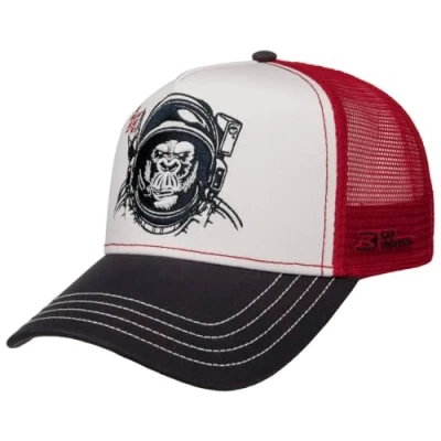 Afbeelding van CapUniverse Spaceship Trucker Pet Dames/Heren truckercap baseballpet mesh cap Snapback met klep voor Zomer/Winter One Size bruin