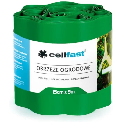 Afbeelding van Cellfast Gazonrand Tuingolvende rand 15cm x 9m Groen