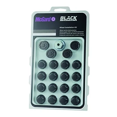 Afbeelding van 84862SUB Wiel Installatiekit Zwart (bevat 16 zwarte noten, 4 wielslotmoeren SUB en 1 sleutel) M12 x 1,25, kegelstoel, totale lengte 36,8 mm, Zeskantmaat 19mm, Sleuteldiameter 27,7 mm