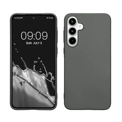 Afbeelding van kwmobile telefoonhoesje geschikt voor Samsung Galaxy A35 Hoesje smartphone Back cover in metallic grijs