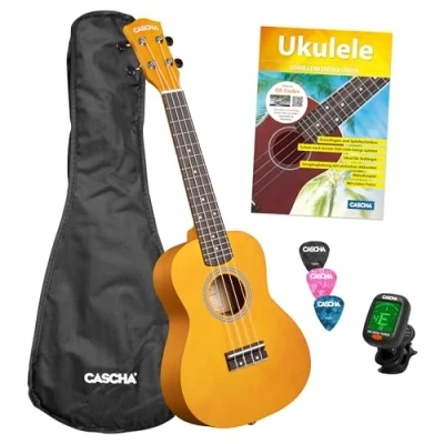Afbeelding van Cascha CUC105S concert ukelele set geel