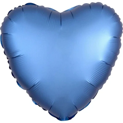Afbeelding van Amscan Folieballon Satin Luxe Azure hart