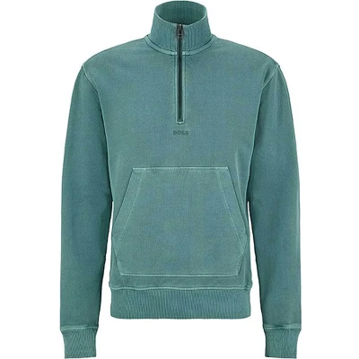 Afbeelding van Hugo Boss trui Zefadehalf Open Green
