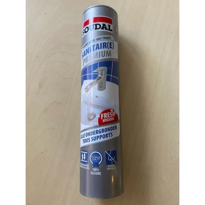 Afbeelding van SOUDAL Sanitairkit transparant grijs kitkoker 310 ml