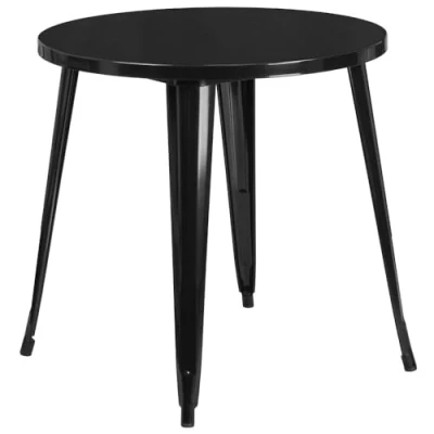 Afbeelding van Flash Furniture Jeffrey Tafel voor binnen en buiten, 76,2 cm, rond, metaal, zwart