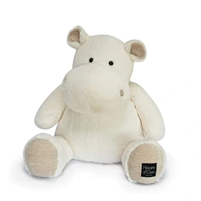 Afbeelding van Histoire d&#039;Ours Reusachtig Nijlpaard pluche dier Hip&#039;Chic Ivoor 85 cm Zeer groot, zacht en schattig voor knuffels geboorte verjaardagscadeau kinderen HIPPO HO3092