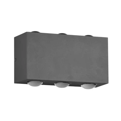 Afbeelding van TRIO CLYDE Wandlamp Antraciet incl. 2x SMD 3W Buitenverlichting IP54