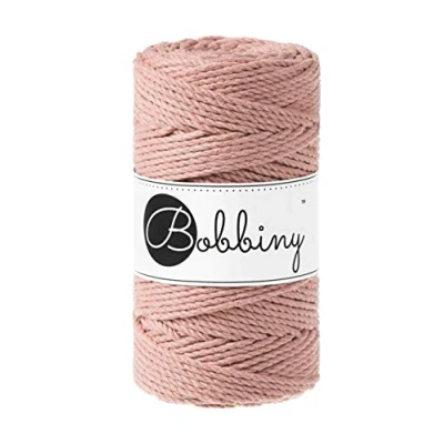 Afbeelding van Bobbiny Macramé Triple Twist 3mm Coffee Klos 100 meter