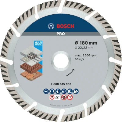 Afbeelding van Bosch Accessories 2608615064 Standard for Universal Speed Diamanten doorslijpschijf Diameter 180 mm Boordiameter 22.23 10 stuk(s)