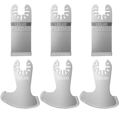 Afbeelding van Diamant oscillerende multi tool grout verwijderen messen 6 stuks tegel remover kit compatibel met DeWalt Makita Einhell en meer
