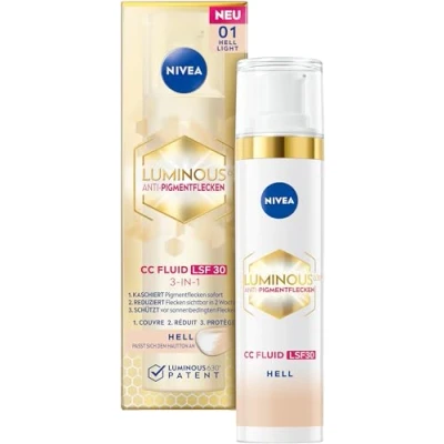 Afbeelding van NIVEA LUMINOUS630 Anti Pigment Vlekken CC Fluid Gezichtsverzorging Alle huidtypen SPF 30 40 ml 01 Light