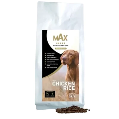 Afbeelding van Max adult geperste brokken kip &amp; rijst 3kg