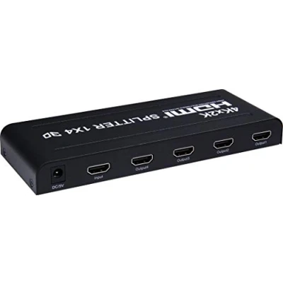 Afbeelding van PremiumCord HDMI splitter 1 4 poorten van metaal met voeding, 4K, Full HD, 3D, Meerkleurig., Eén maat, Sterren en strepen