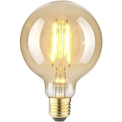 Afbeelding van LightMe LM85060 LED lamp E27 Globe 4.5 W Barnsteen (Ø x l) 95 mm 140 1 stuk(s)