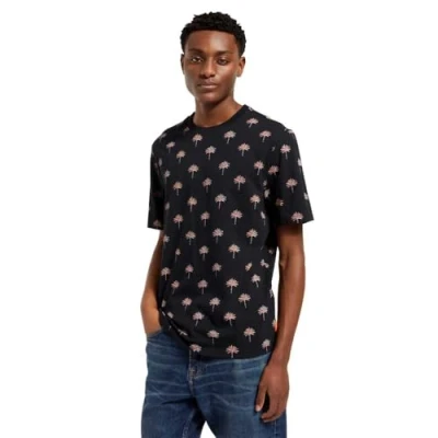 Afbeelding van Scotch &amp; Soda T Shirt Print Zwart Mini AOP maat L Heren Shirts met Regular fit Pasvorm Duurzaam