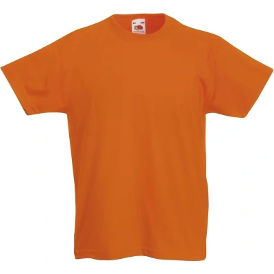 Afbeelding van Fruit of the Loom T shirt Kinderen maat 140 (9 11) 100% Katoen 5 stuks (Oranje)