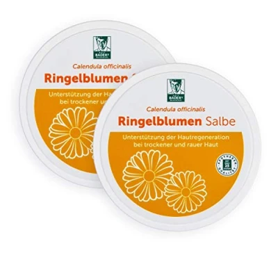 Afbeelding van BADERs Goudsbloemzalf van de apotheek, Calendula officinalis met waardevolle plantenextracten, Dubbelverpakking 2 x 100 ml