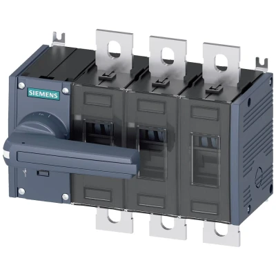 Afbeelding van Siemens sentron 3kd lastscheider hoofdschakelaar 3 polig 6 no nc 400a 690v draaigreep knop grijs 3kd4232 0pe10 0