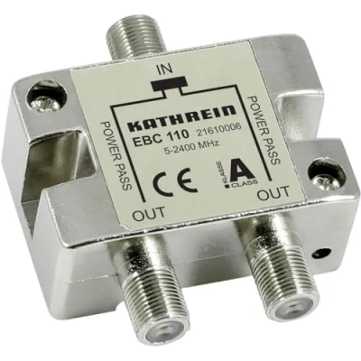 Afbeelding van Kathrein EBC 110 kabelsplitter zilver of combinatoren (kabelsplitter, 5 2400 MHz, zilver, metaal, F, 55 mm)