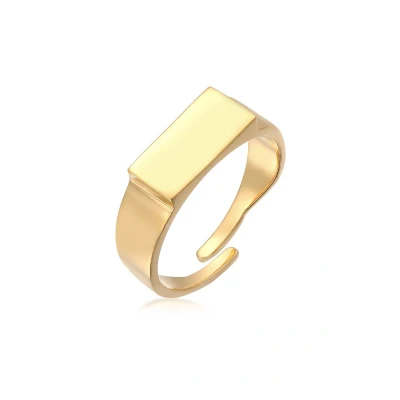 Afbeelding van Elli Verstellbar Offen Ring goldcoloured, Dames, Maat: 54, Gold coloured