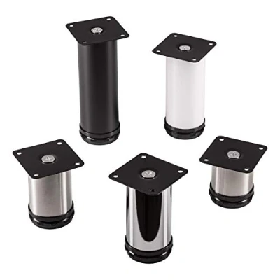 Afbeelding van 4 stuks SOTECH meubelvoet Jimmy, chroom rond, diameter: 50 mm, hoogte: 100 mm verstelbaar