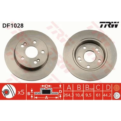 Afbeelding van Trw Remschijf DF1028