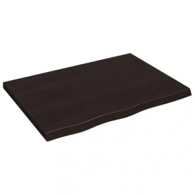 Afbeelding van vidaXL Tafelblad 80x60x(2 4)cm behandeld massief eikenhout donkerbruin