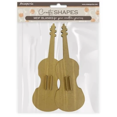 Afbeelding van Stamperia MDF Crafty Shapes Blanks Music Violin (KLSM28)