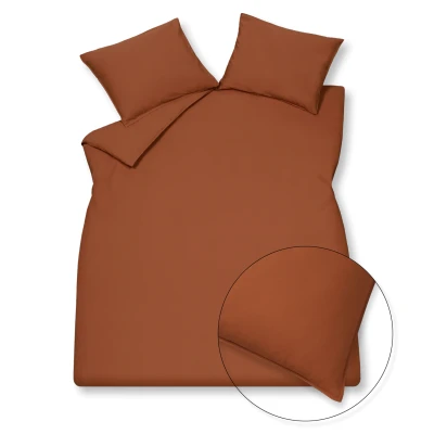 Afbeelding van Vandyck Washed Cotton Dekbedovertrek Rusty Brown 2 persoons (200x200/220 + Slopen)