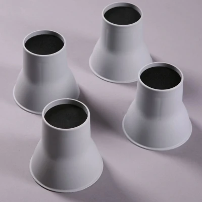 Afbeelding van Bedverhoger set 4 stuks Laag 9 cm Grijs