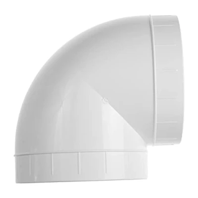 Afbeelding van Vent Systems 6 inch elleboog 90 graden buis connector flexibele ronde ventilatieslang ABS kunststof 150 mm