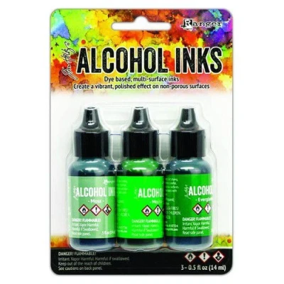 Afbeelding van Ranger Alcohol Ink Kits Mint/Green Spectrum 3x15 ml TAK69652 Tim Holtz (02 20)