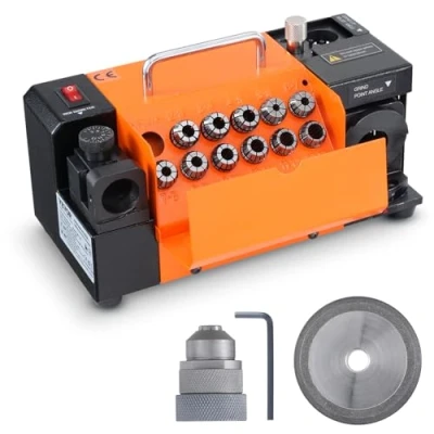 Afbeelding van VEVOR Borenslijper, MR 13A boren slijpmachine 3 13 mm, 95 tot 135 punthoek, verstelbare boor herslijper, draagbare bits met 11 spantangen, CBN wiel voor HSS