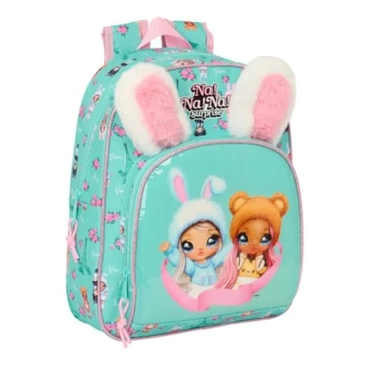 Afbeelding van Schoolrugzak Na!Na!Na! Surprise Bunny Roze Turkoois 28 x 34 10 cm