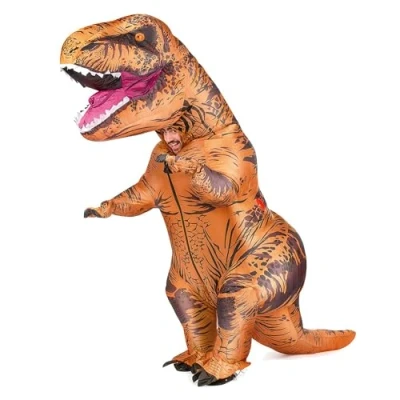 Afbeelding van AirSuit® Opblaasbare vermomming XXL T Rex: Dinosaurus Kostuum Premium Kwaliteit: Volwassen grootte: Polyester: Comfortabel om te dragen: Bestand: Opblaasbaar systeem inbegrepen OriginalCup®