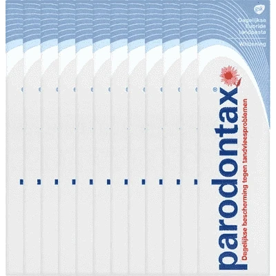 Afbeelding van Parodontax (Oude Formule) Whitening Fluoride Tandpasta Voordeelverpakking 12x75ml