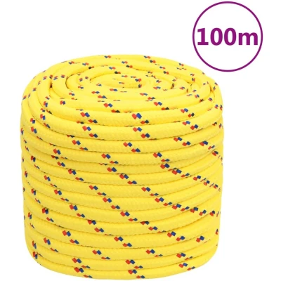 Afbeelding van vidaXL Boottouw 18 mm 100 m polypropyleen geel