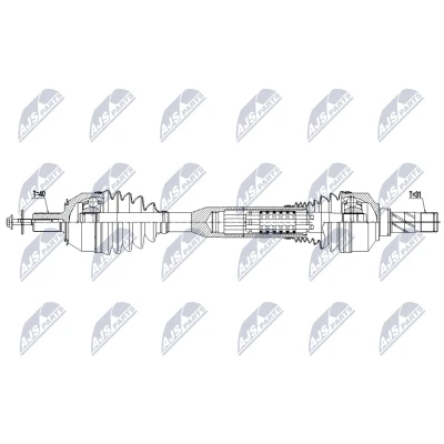 Afbeelding van NTY NPW VV 172 Aandrijfas Vooras links 625mm Handgeschakeld VOLVO: XC60 I (156) D3, 2.0 D4 2013 2017