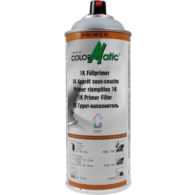 Afbeelding van colormatic hoogglans 3 1k primer filler grijs 856525 400 ml