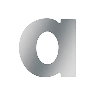 Afbeelding van Metafranc Huisnummer A roestvrij staal 58 mm 3D design goede leesbaarheid individuele combinatiemogelijkheden / belettering letter huisdeur tuinpoort 424107